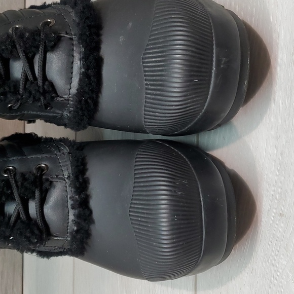 Hunter Womens Patent Pac Tall Rubber Sheepskin inside Boots shoes sz 10 - Picture 5 of 13